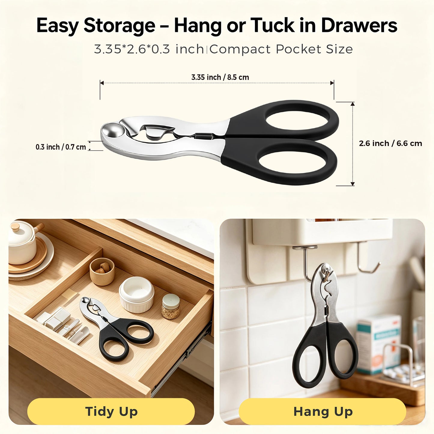 EasyGrip Stainless Steel Multi-Size Bottle Opener