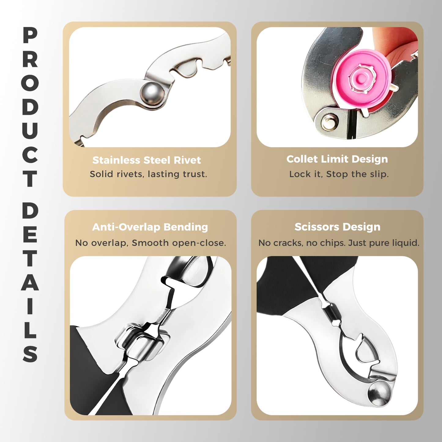 EasyGrip Stainless Steel Multi-Size Bottle Opener